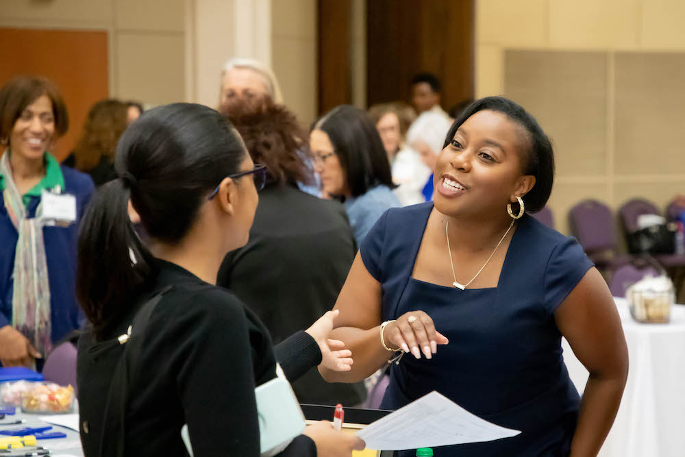 Employers with Student at Career Fair