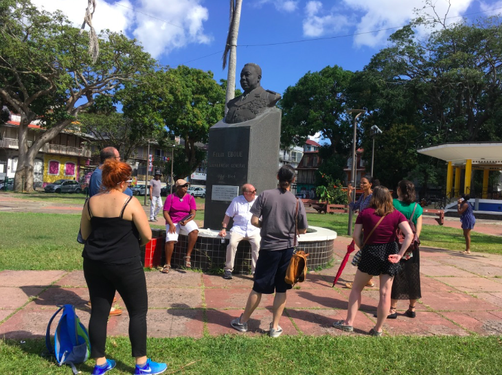 Exchange participants on a guided tour of the city