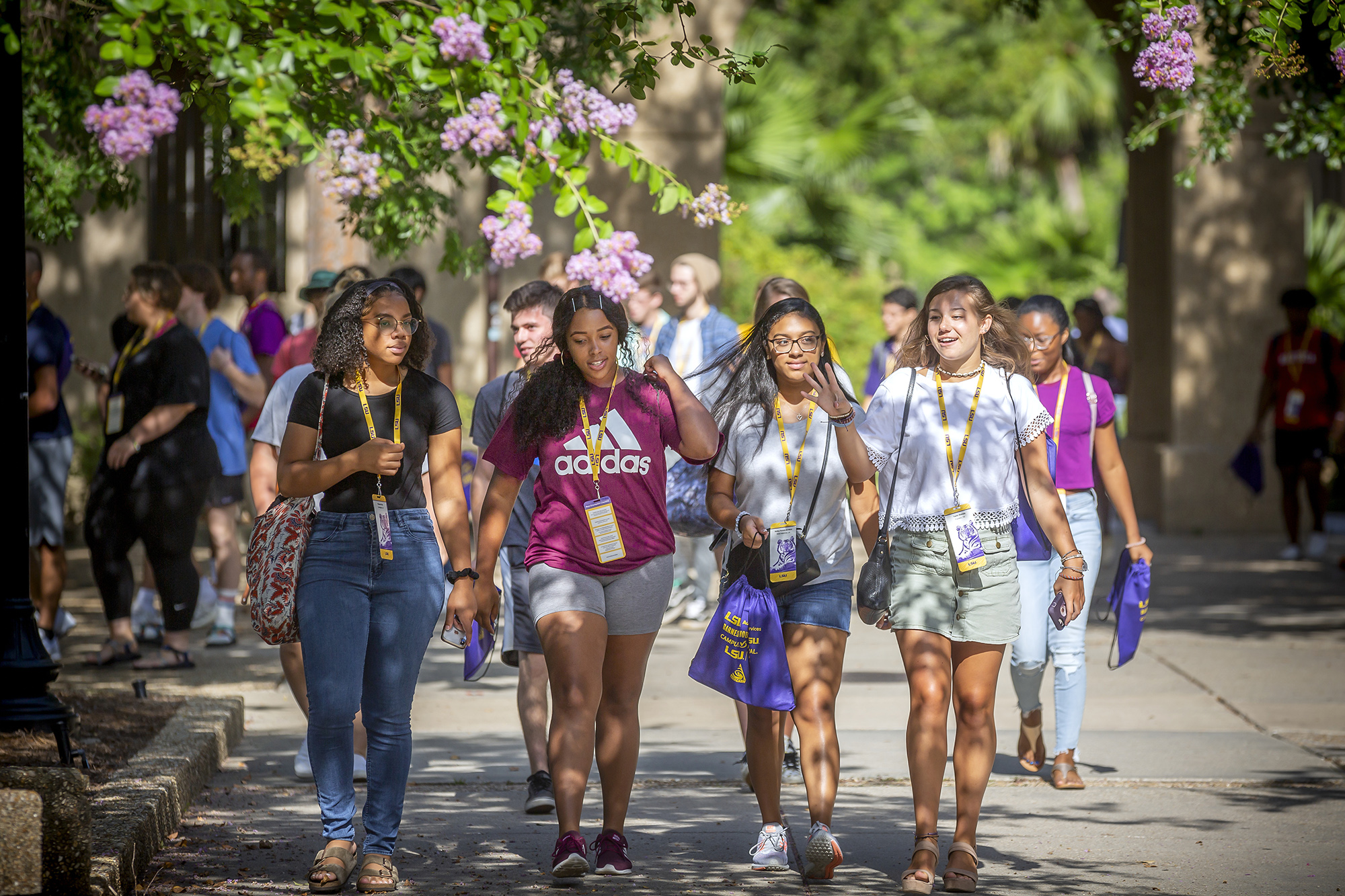 LSU students in quad