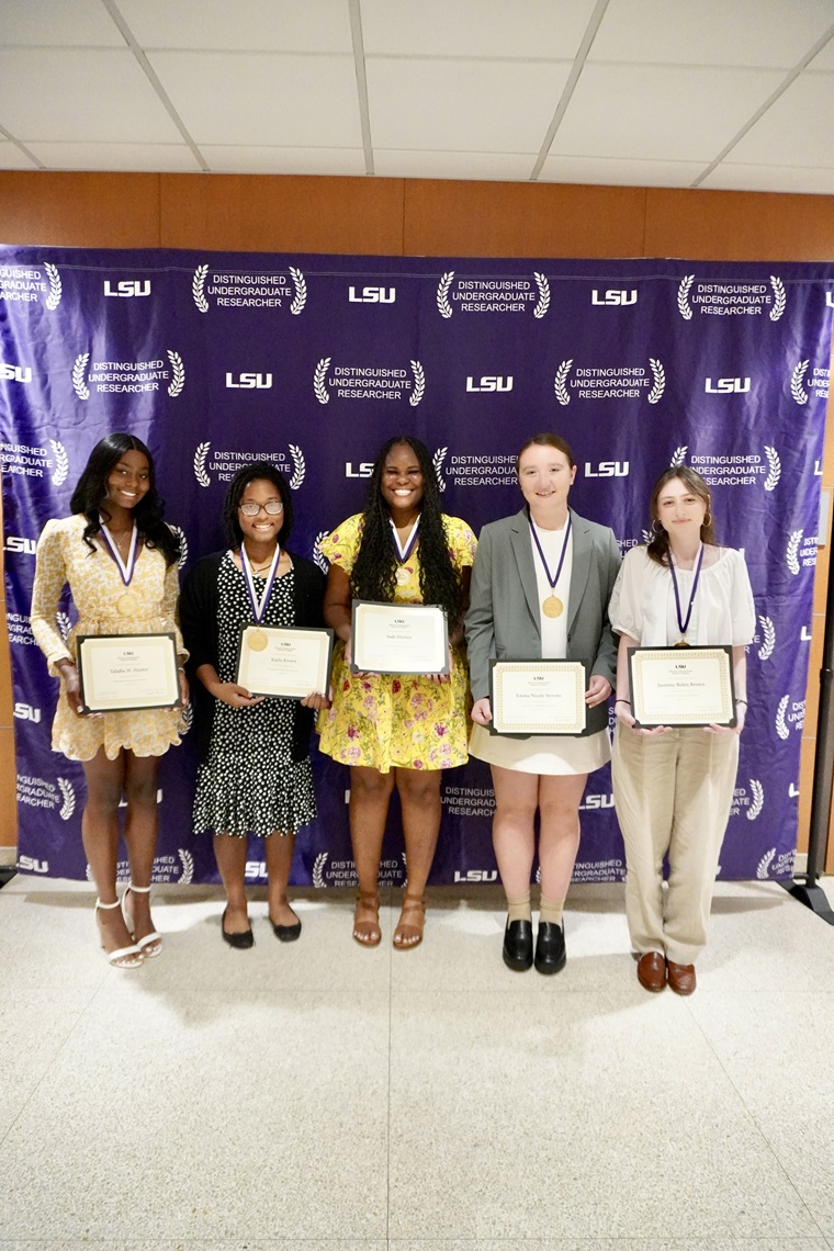 Students at an award ceremony