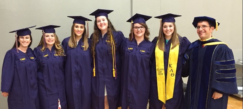 Geaux Teach program graduates pose