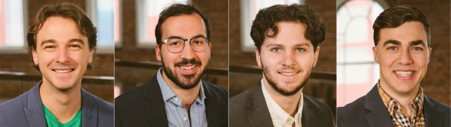 Chckvet founders Colin Hebert, Matthew Ieyoub, George Villaume and Elliott Greenwood