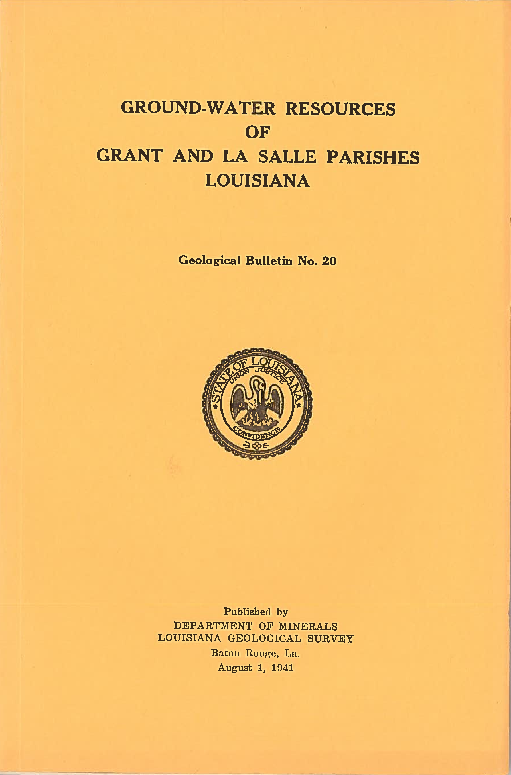 Ground-Water Resources of Grant and La Salle Parish Louisiana Ground-Water Resources of Grant and La Salle Parish Louisiana