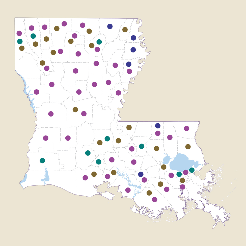 Map of current initiatives